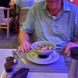 Our dinner while listening to the live music!