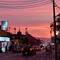 The sunset as we walked to the night market!