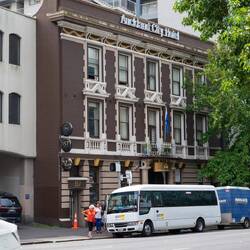 Auckland City Hotel, vårt hotell i 2 nätter