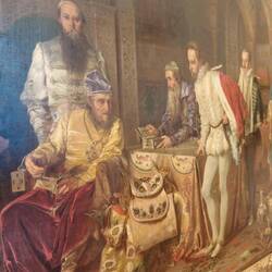 А. Д. ЛИТОВЧЕНКО (1835 - 1890). Иван Грозный показывает сокровища английскому послу Горсею. 1875