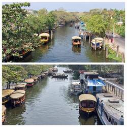 Views up and down a small canal