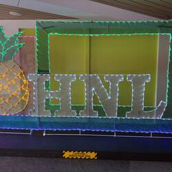 A new decorative feature at Honolulu Airport.