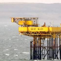 Gas or oil platform as we neared our destination