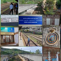 Bahnhof von Nanuoya - von Ella üb. Nuwara Eliya sind wir mit dem Bus gekommen, nach Kandy wollen wir