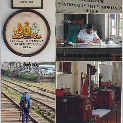Gleisarbeiter und Bahnhofsvorsteher wie früher 😎 rechts unten noch ein original Telegraf