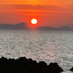 The camera made the color more intense, but it was still a pretty sunset