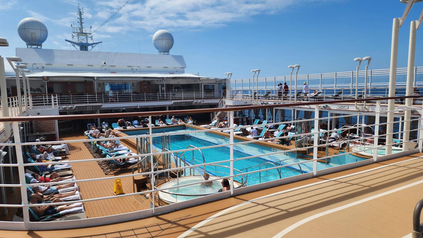 Looking at the forward Pool Deck