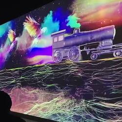 Eine super schöne Videoprojektion. Allgemein tolles, interaktives Museum