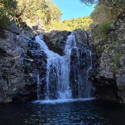 Der Wasserfall am Ziel