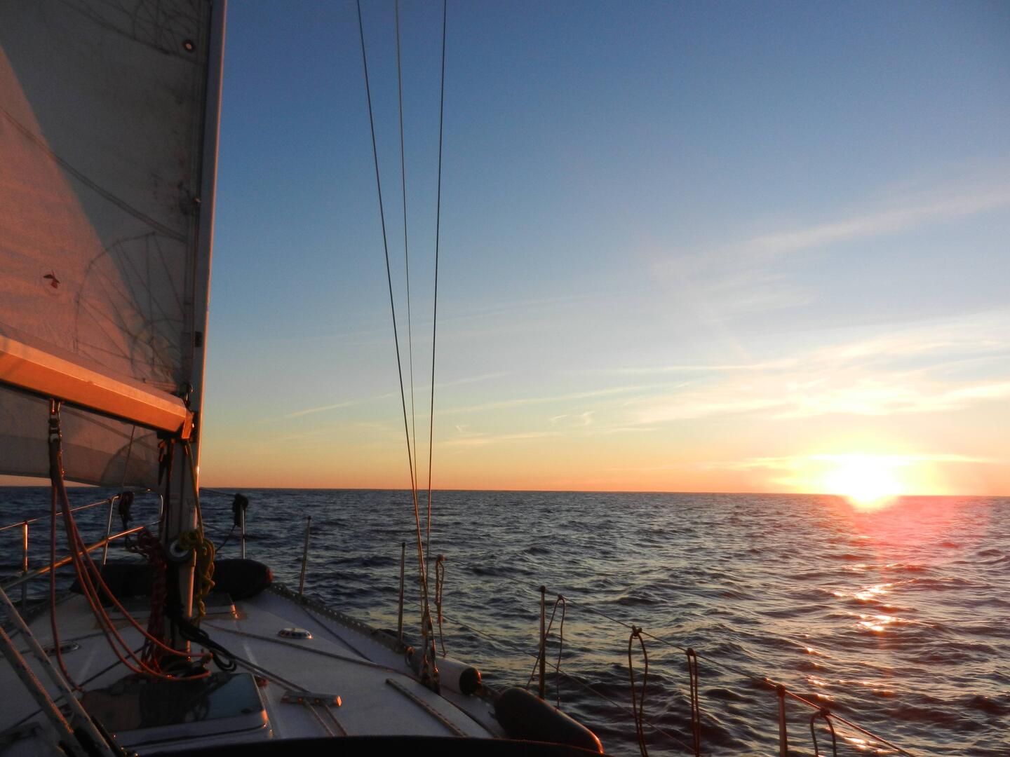 Coucher de soleil en vue du cap st Vincent