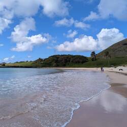 Enjoying the polynesian beach