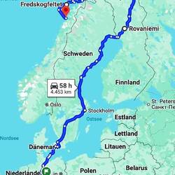 Diese Strecke wollen wir in 20 Tagen zusammen fahren