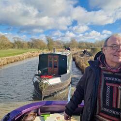 Towing Rallentando with John on board and Kirk walking beside