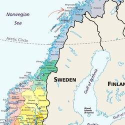 The Island of Senja is off the northern coast of Norway