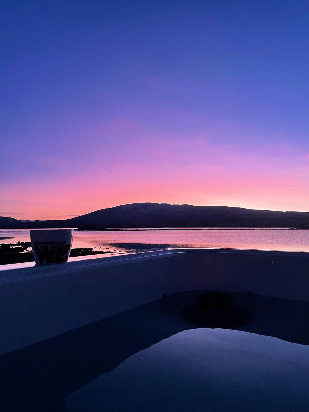 Hot tub sunrise