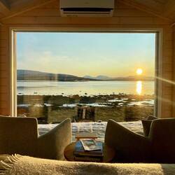 Sunrise view from our cabin