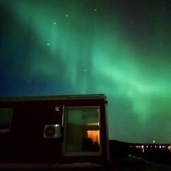 Lights over the cabin
