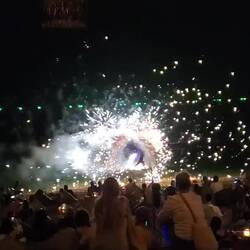 Part of the fire show!