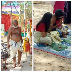 Hindu Temple Festival; Devotee / A child's first taste of solid food