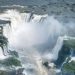 Aerial view of Iguazu Falls