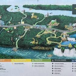 Map of Iguazu Falls Brazil side