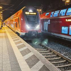 Erste Etappe mit dem Zug nach Darmstadt