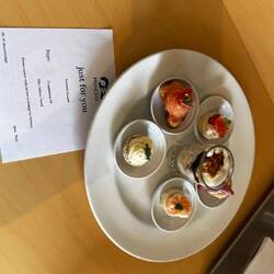 Canapés thank you to Villa.
