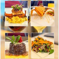 Lunch at the UA Polaris Lounge dining room at IAH — Houston, TX.