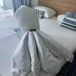 Die Kabinencrew hat fast jeden Tag eine kleine Überraschung für uns 🐙🐙🐙