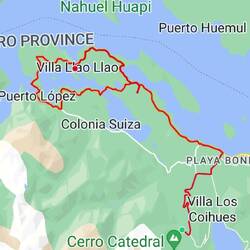 Today's route. 33 miles and about 3,000' of elevation