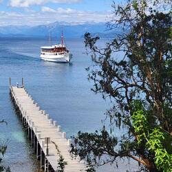 The Dutch boat coming in to dock as well