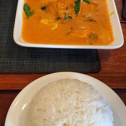ThPanang curry with chicken! It was scrumptious!