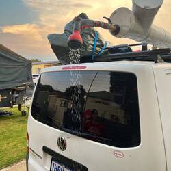 Hier wurde die Dusche getestet