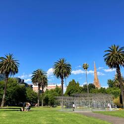 Parliament Gardens & St. Patrick's Cathedral im Hintergrund