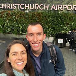 Arrived at Christchurch airport! Grabbing our bags and then catching and Uber to our hotel.