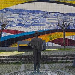 Ortsansicht als Fliesenwandbild