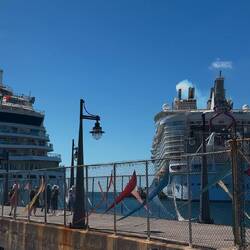 4 Kreuzfahrschiffe entließen Gäste in die Stadt