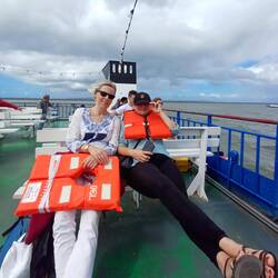 Mit Alejandra an Deck