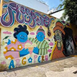 The murals were spectacular and everywhere