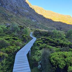 Auf dem Weg zum Harris Saddle