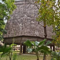 Bahnar communal house, modelled after one built in 1920s in the Central Highlands of Vietnam