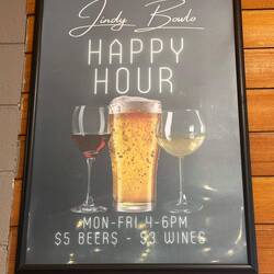The Jindy Bowlo happy hour