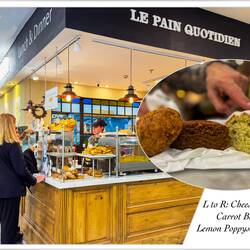 The bread slices are generous at Le Pain Quotidien ... if only we'd known that before ordering!