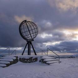 Der Globus auf dem Nordkap