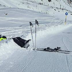 Chillen am Rand der Piste
