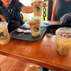 Coffee is big in Vietnam. Lots of special coffees. These four cost just over $5 US total!