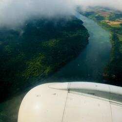 Flying over Rio Iguazú ... En route to IGR in the Argentine province of Misiones.