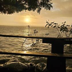 Zauberhafte Lichtspiele über dem Wasser