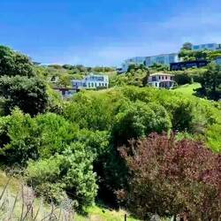 Beautiful homes on the cliff side as we hiked back to town