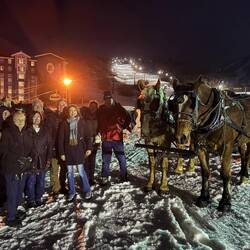 The gang at Snowed Inn sleigh ride